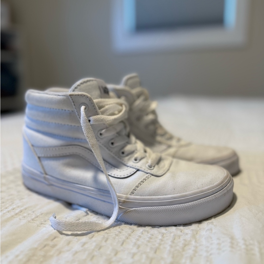 Vans Kids High-Top Sneakers - Classic White